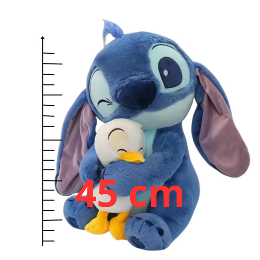 Nuevo muñeco de peluche Stitch con pato de 45 cm